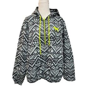 PINK Victoria Secert Jacket Black & Gray Aztec Print Hooded